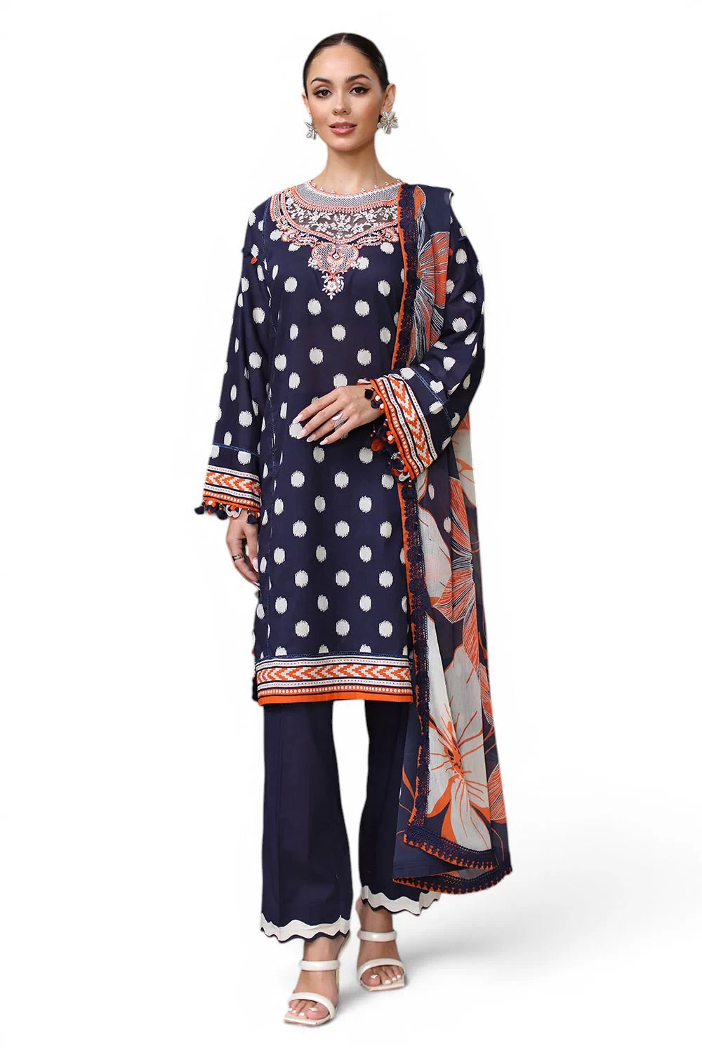 3 Piece Printed Lawn Suit - W-FB-RE-26-477232