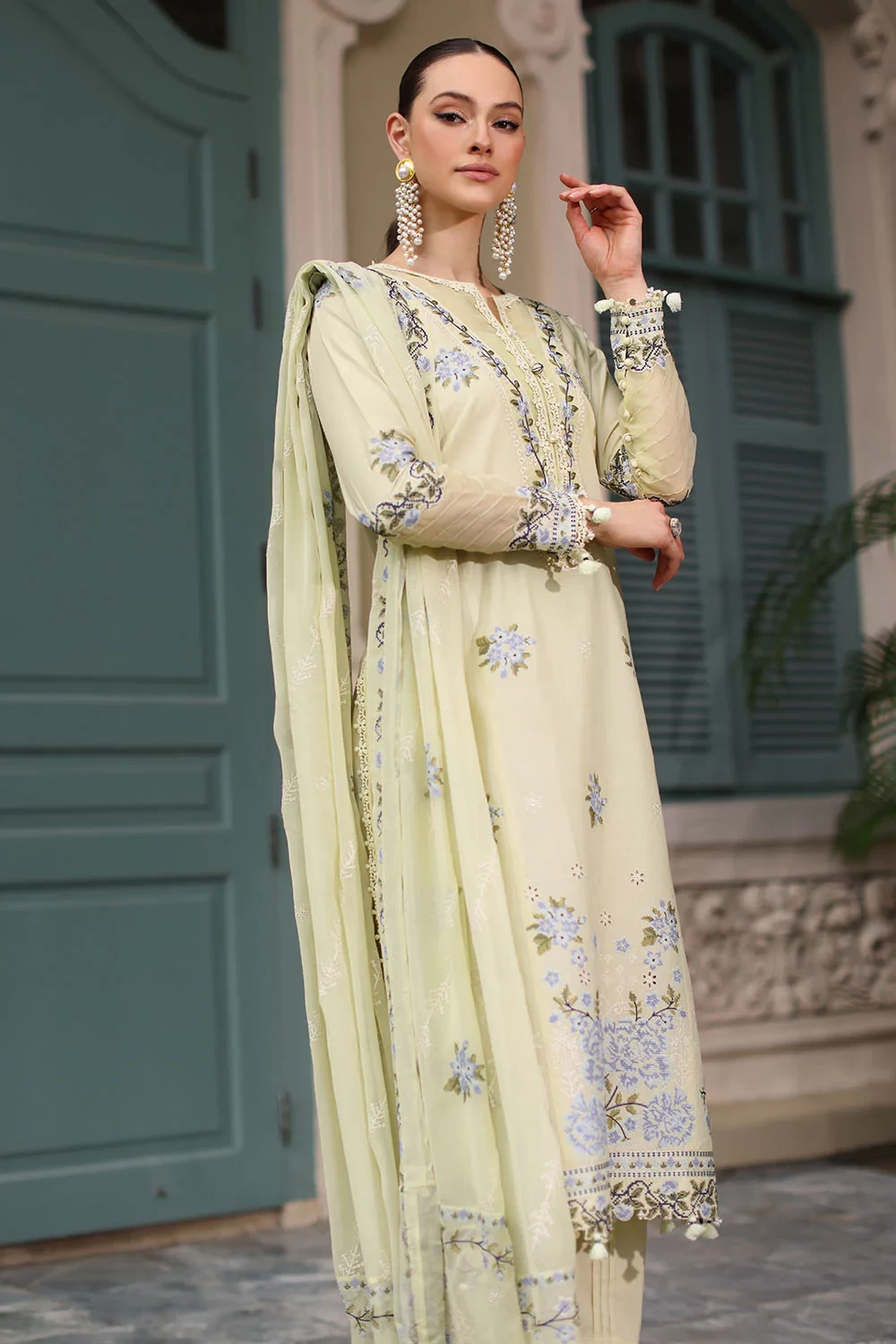 3 Piece Embroidered Lawn Suit - W-FB-RE-26-477266