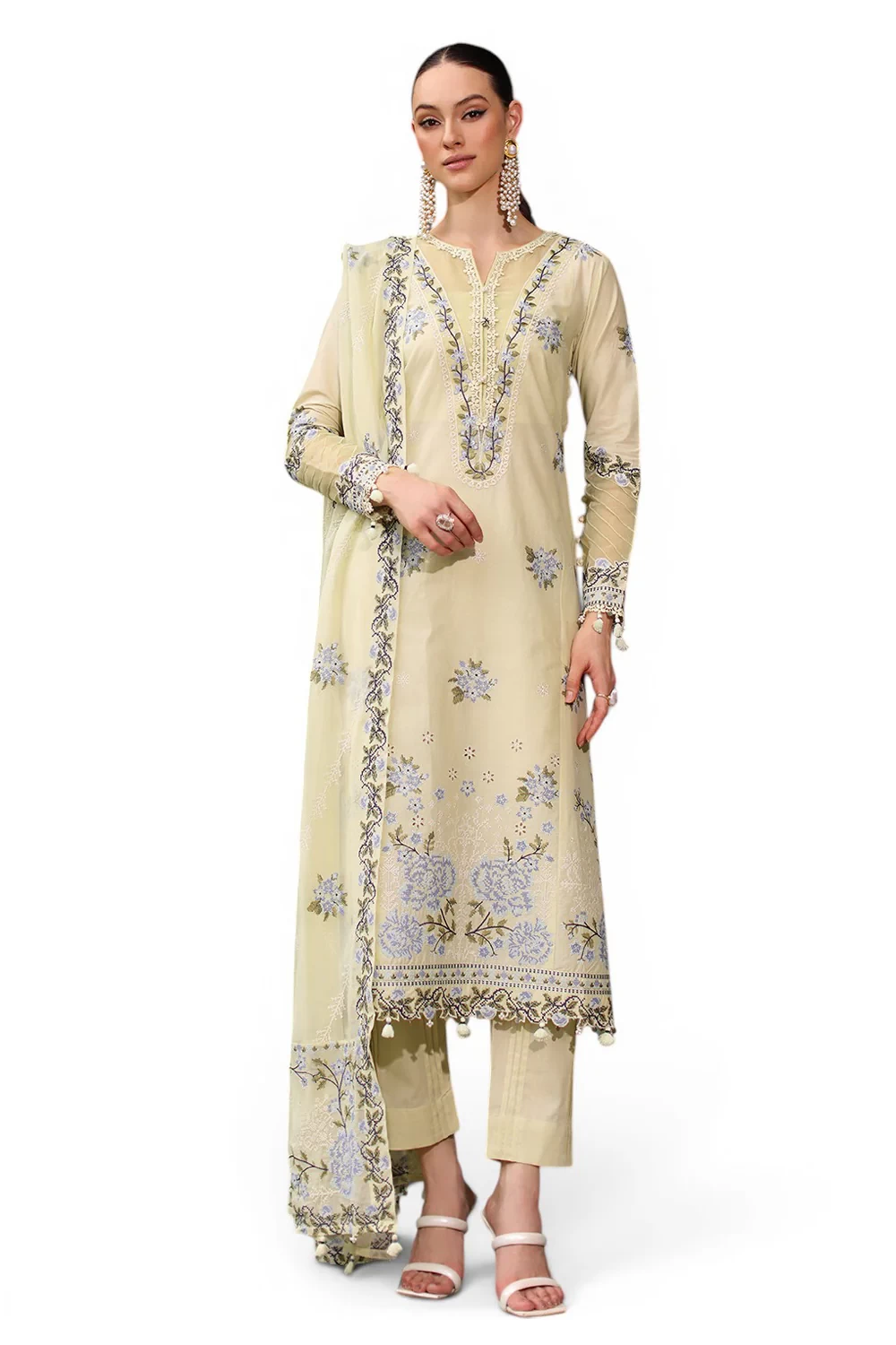 3 Piece Embroidered Lawn Suit - W-FB-RE-26-477266