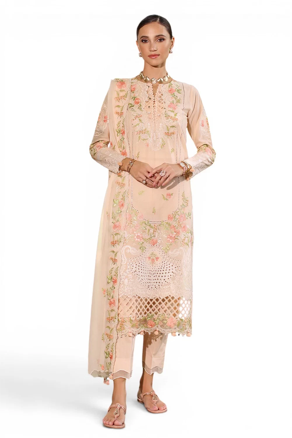 3 Piece Embroidered Lawn Suit - W-FB-RE-26-477261