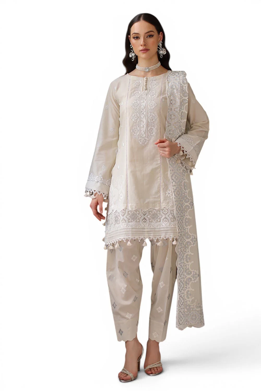 3 Piece Embroidered Lawn Suit - W-FB-RE-26-477264