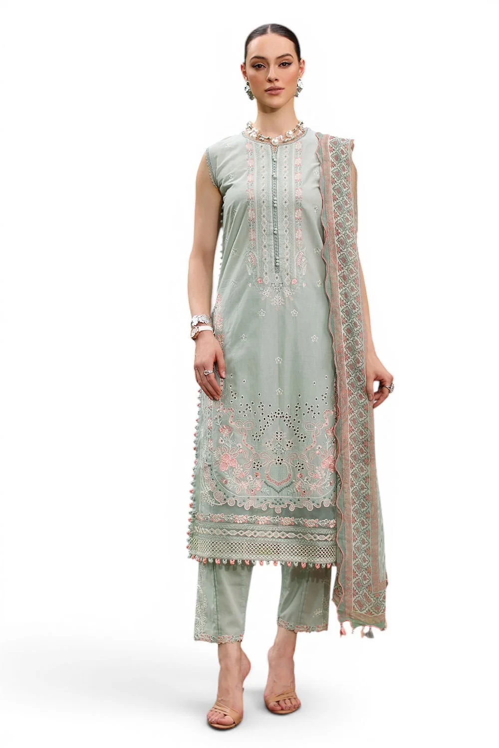 3 Piece Embroidered Lawn Suit - W-FB-RE-26-477265