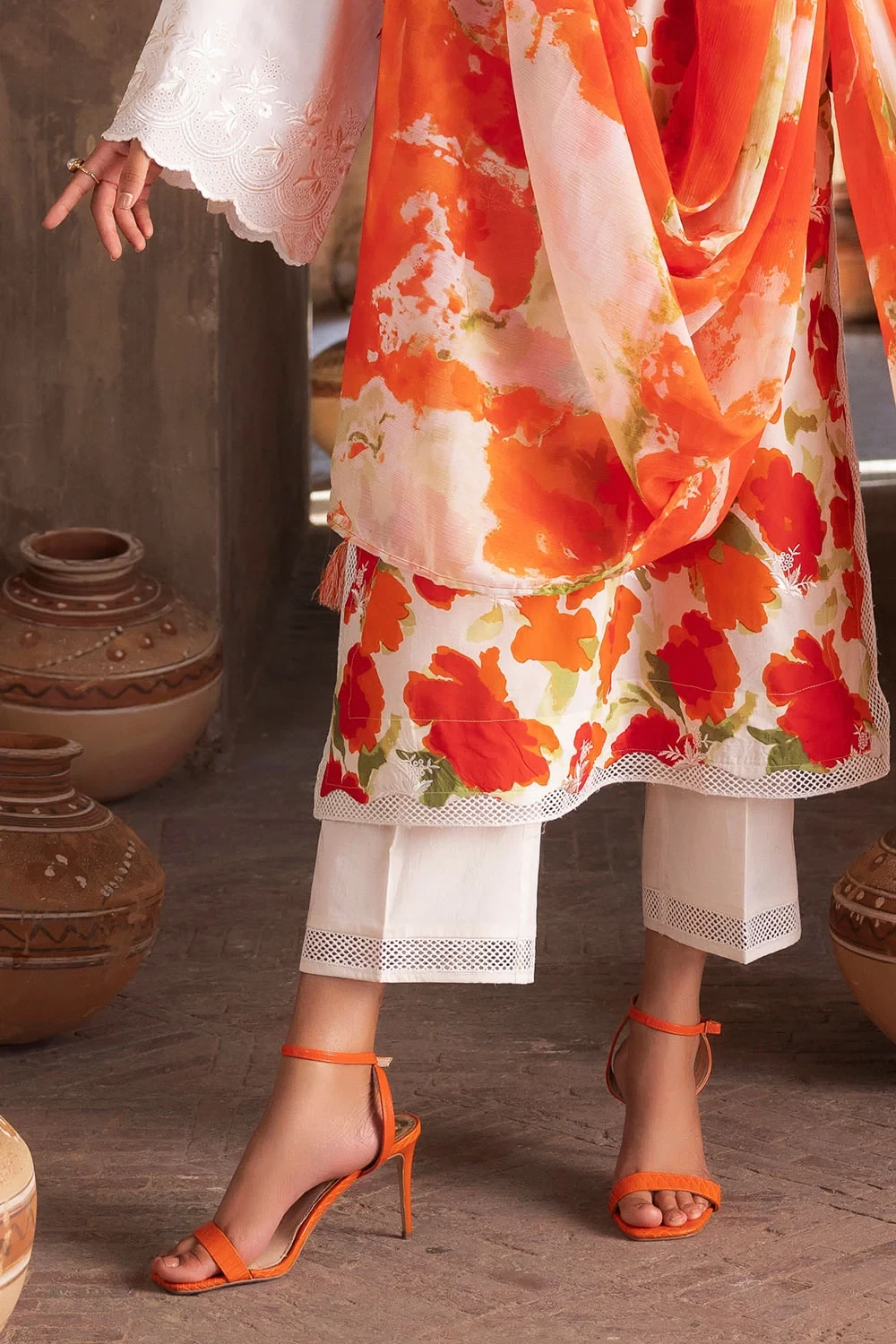 3 Piece Embroidered Printed Lawn Suit with Printed Chiffon Dupatta - BM-62056