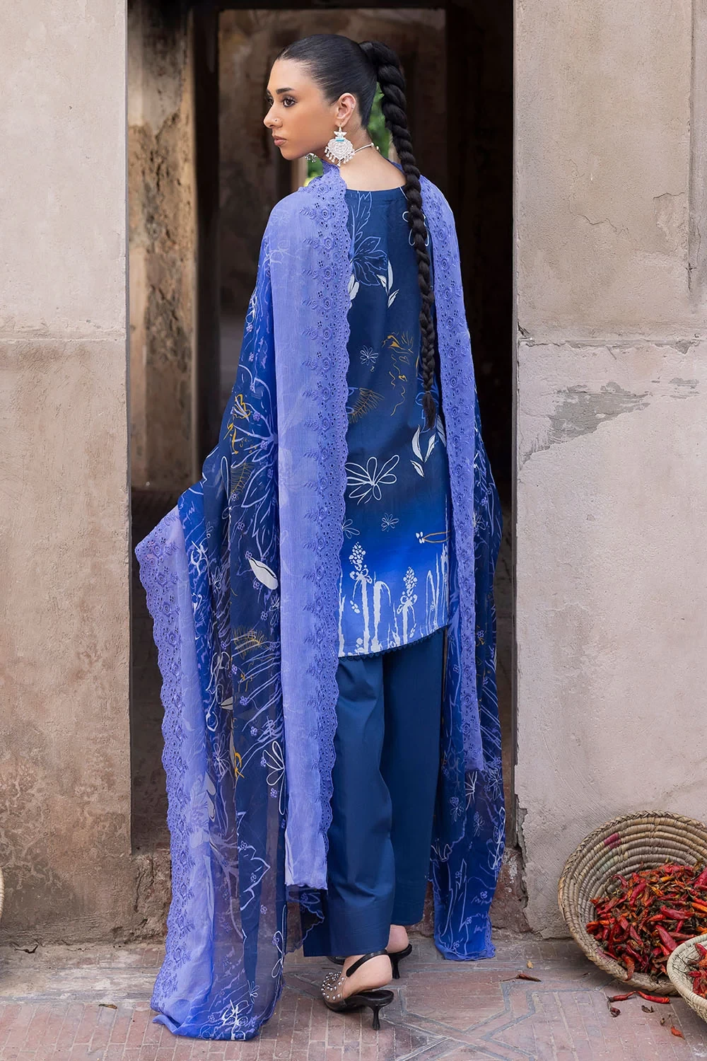 3 Piece Printed Lawn Suit with Embroidered Printed Chiffon Dupatta - BCT-62003