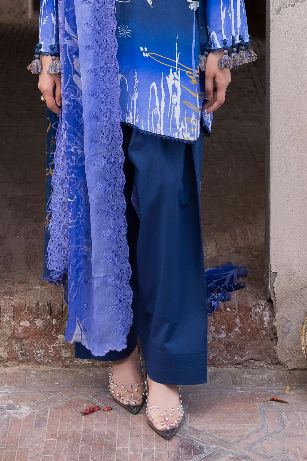 3 Piece Printed Lawn Suit with Embroidered Printed Chiffon Dupatta - BCT-62003