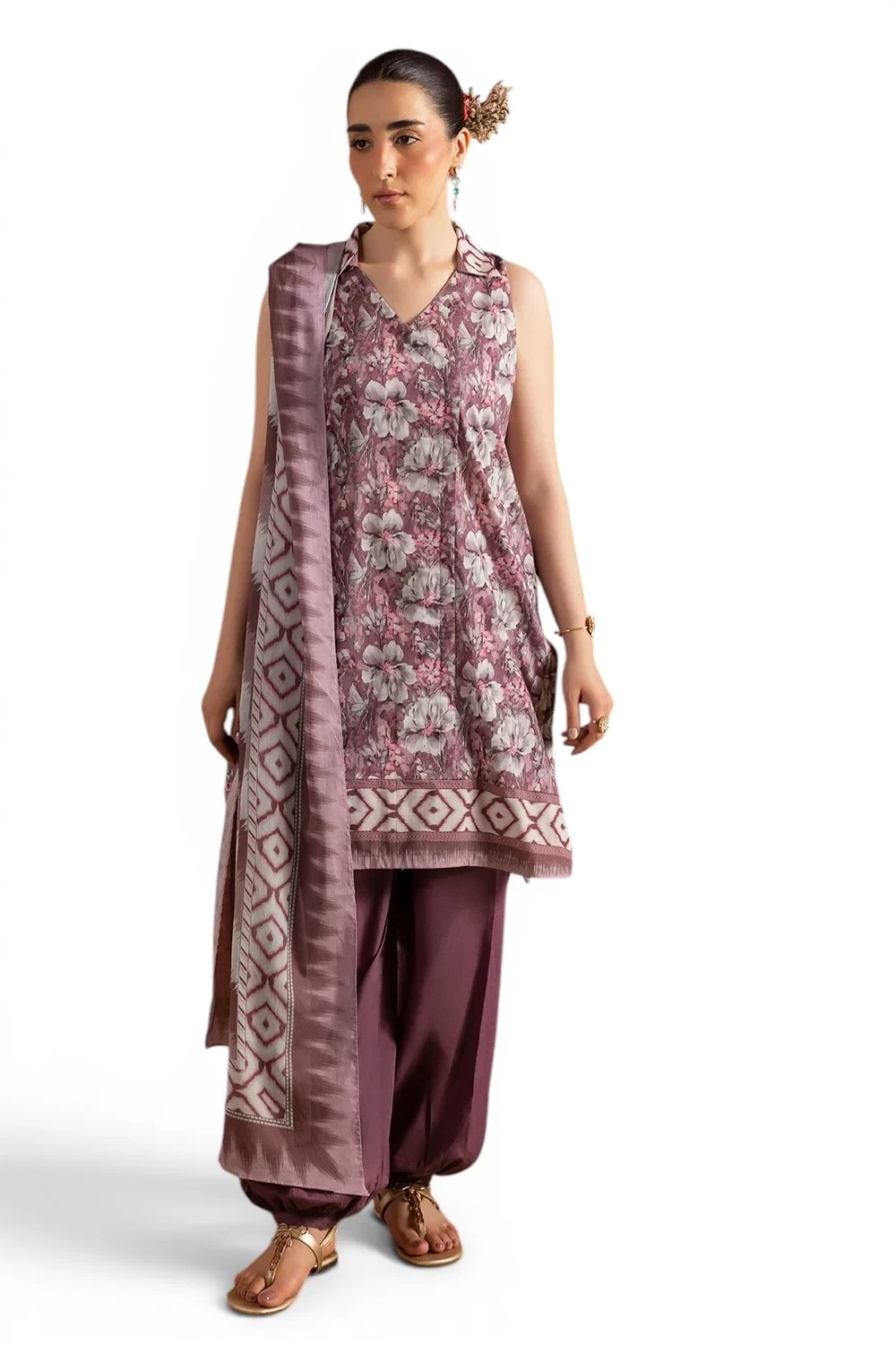 3 Piece Printed Lawn Suit with Dupatta - CL-62450