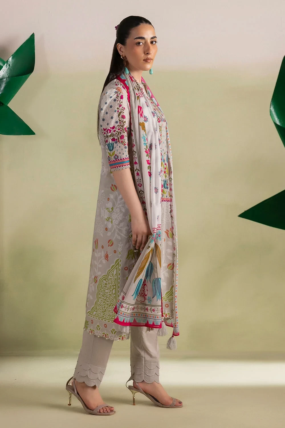3 Piece Printed Lawn Suit with Dupatt - CL-62451