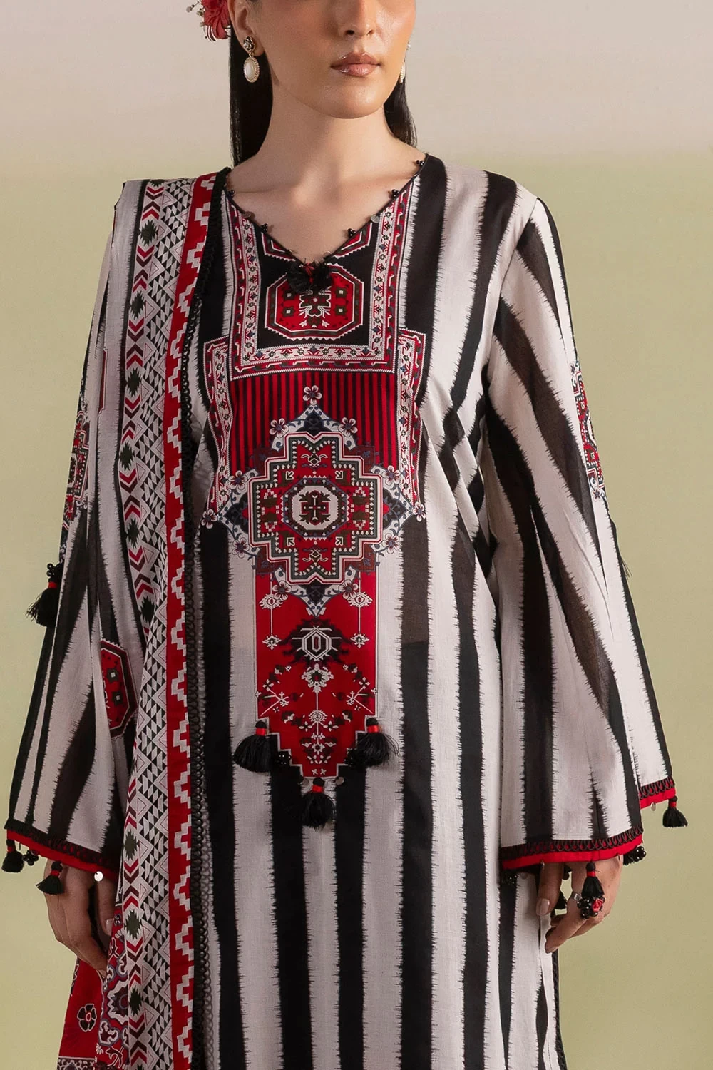 3 Piece Printed Lawn Suit with Dupatta - CL-62396