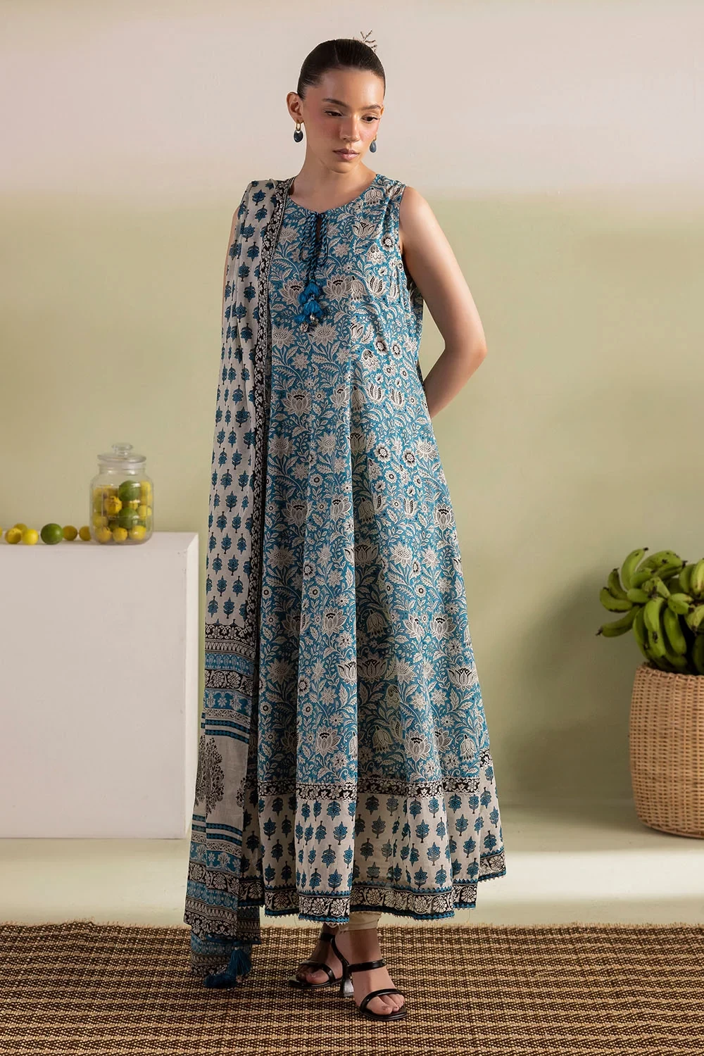 3 Piece Printed Lawn Suit with Dupatta - CL-62448