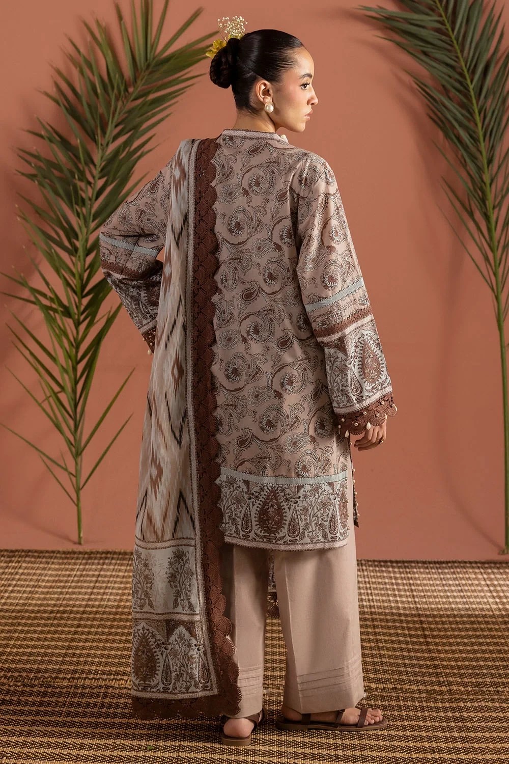 3 Piece Printed Lawn Suit with Dupatta - CL-62449