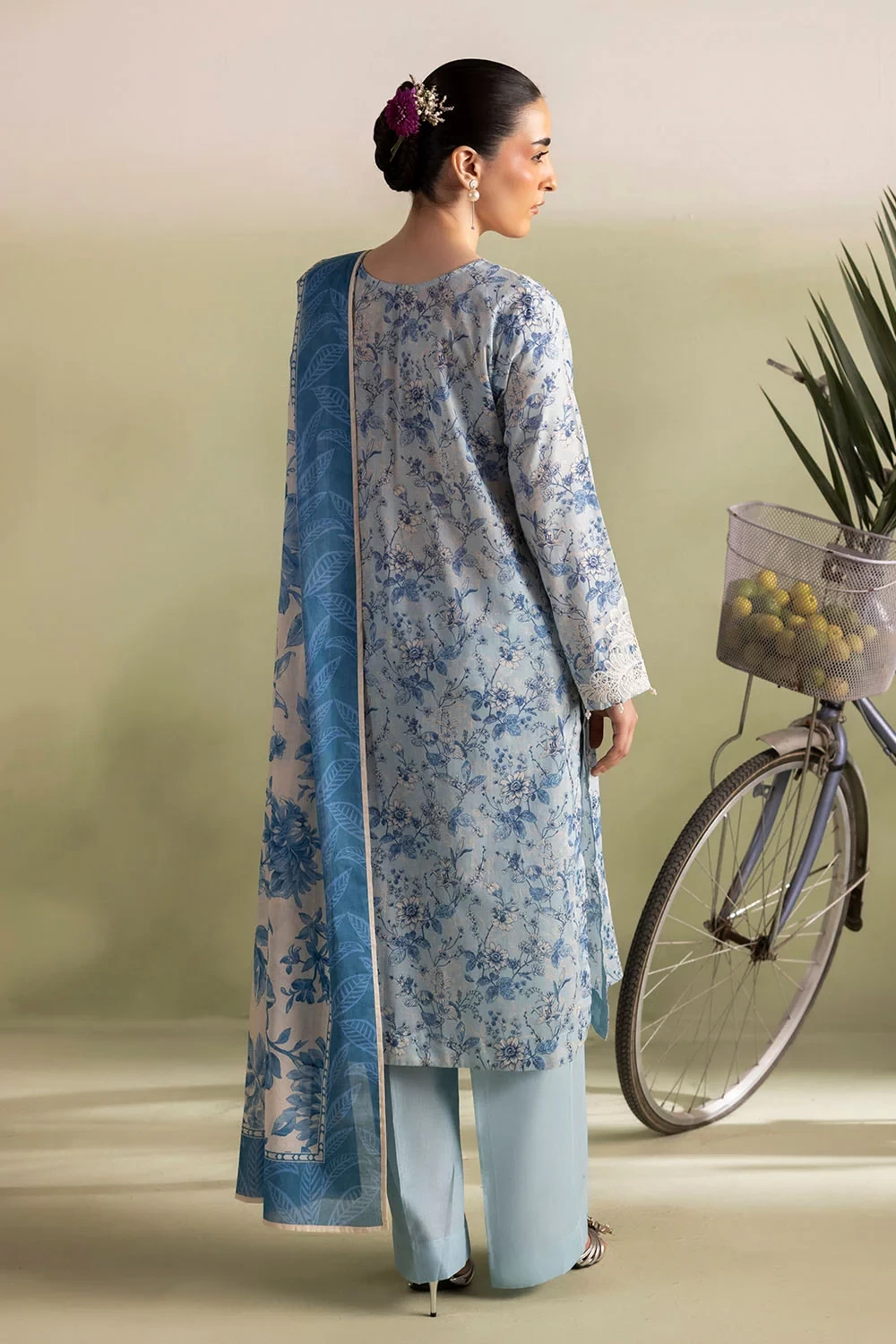 3 Piece Embroidered Printed Lawn Suit with Printed Lawn Dupatta - CL-62447