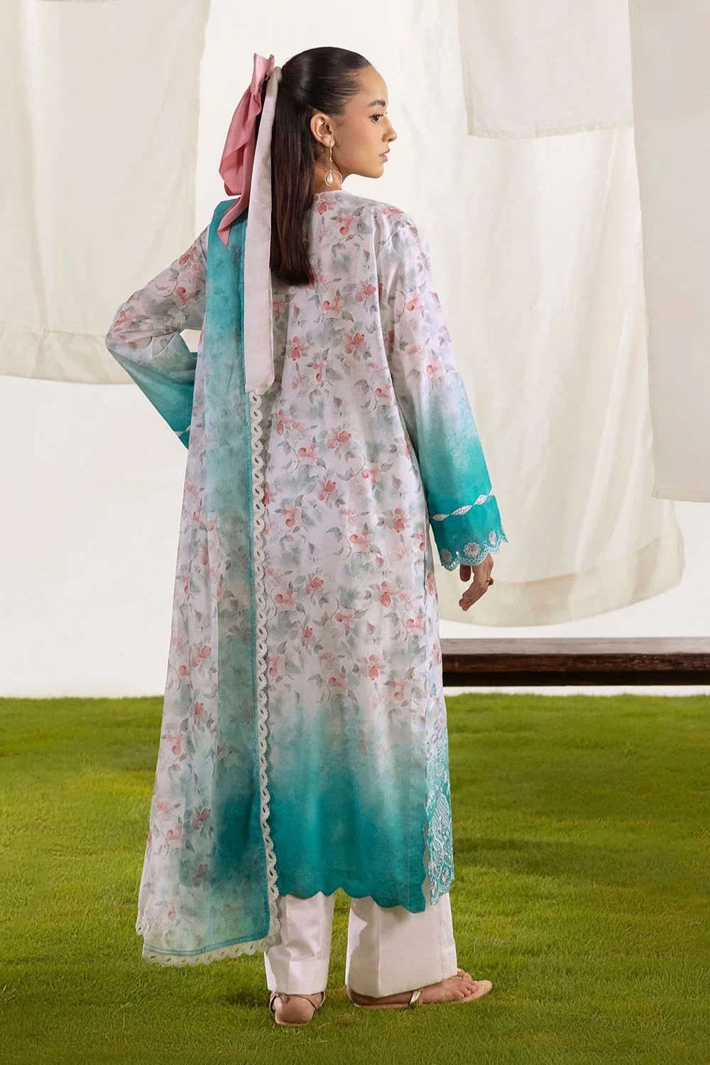 3 Piece Embroidered Printed Lawn Suit with Printed Lawn Dupatta - CL-62452
