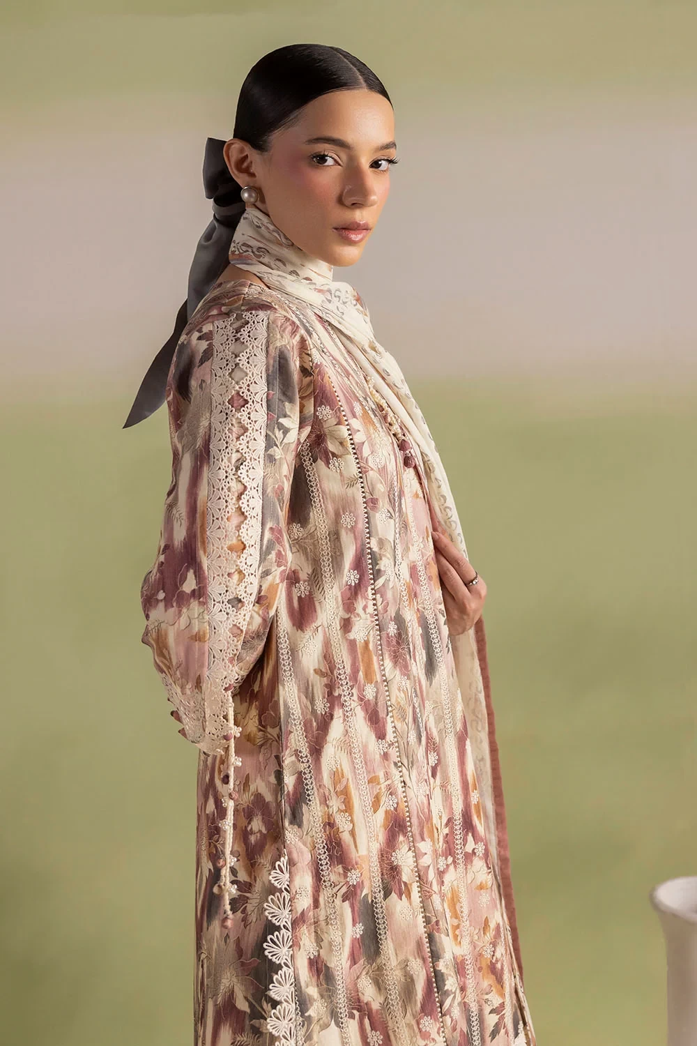 3 Piece Embroidered Printed Lawn Suit with Printed Lawn Dupatta - CL-62419