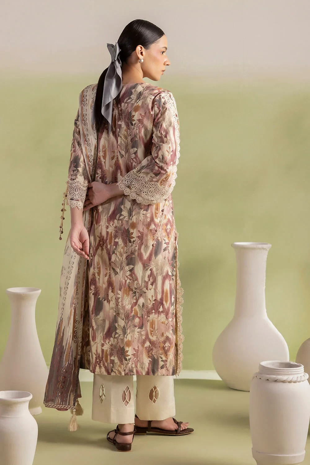3 Piece Embroidered Printed Lawn Suit with Printed Lawn Dupatta - CL-62419