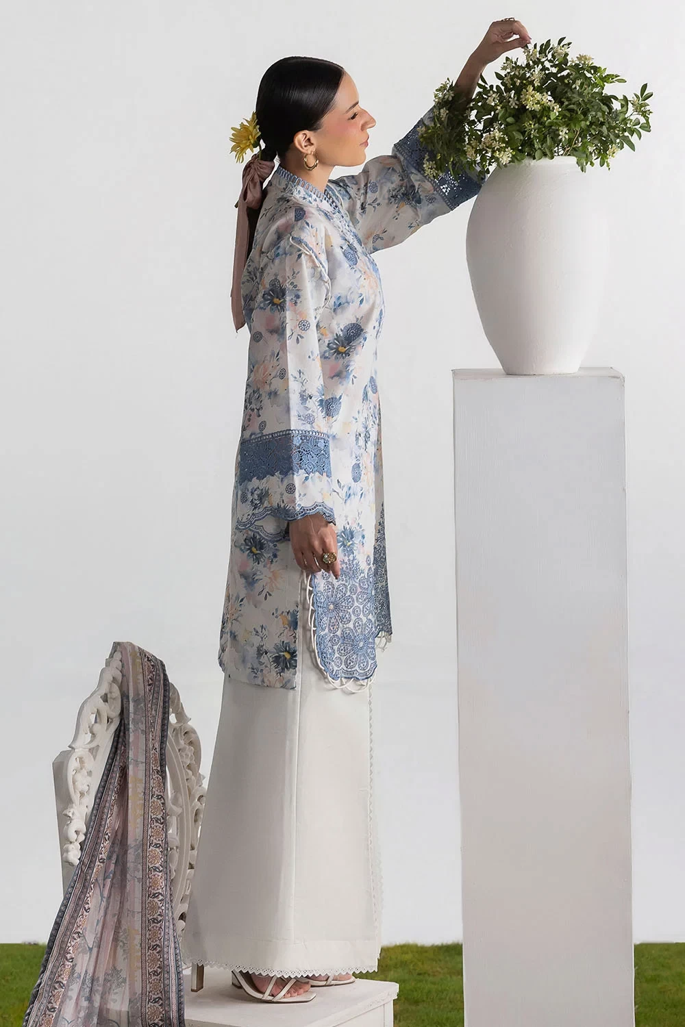 3 Piece Embroidered Printed Lawn Suit with Printed Lawn Dupatta - CL-62339