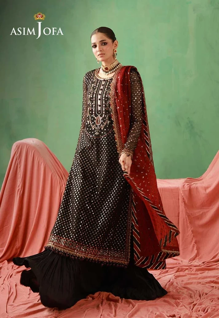 AJULFH-01 Embroidered Chiffon
