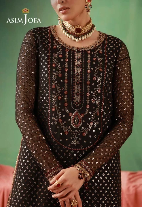 AJULFH-01 Embroidered Chiffon