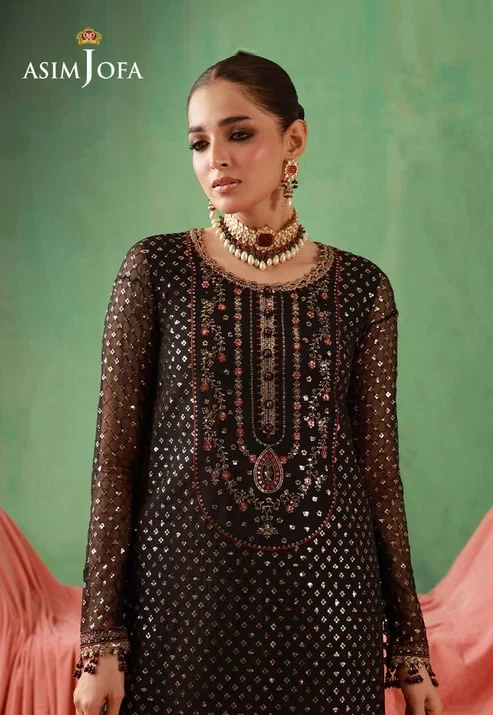 AJULFH-01 Embroidered Chiffon