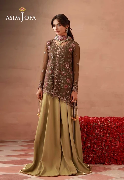 AJULFH-04 Embroidered Chiffon 3 Pcs