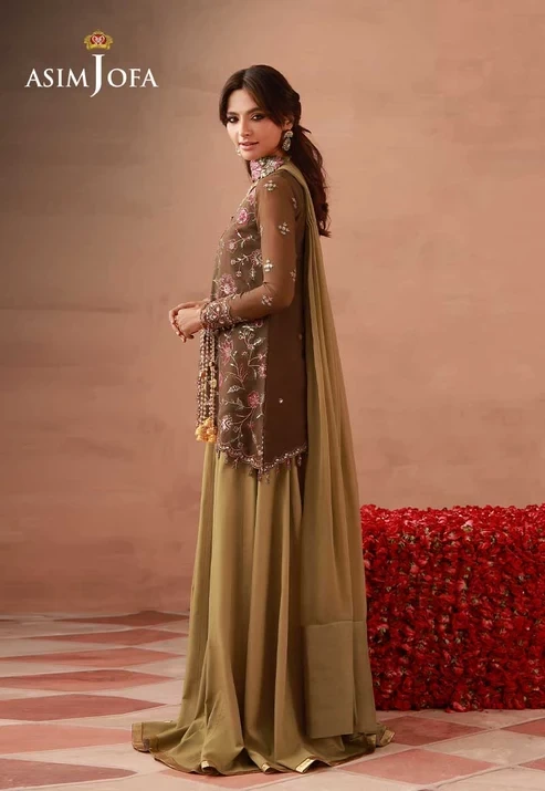 AJULFH-04 Embroidered Chiffon 3 Pcs