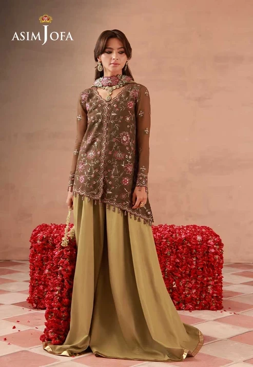AJULFH-04 Embroidered Chiffon 3 Pcs
