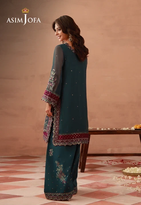 AJULFH-05 Embroidered Chiffon 2 Pcs