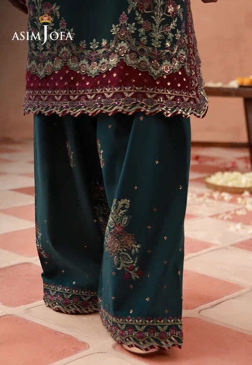 AJULFH-05 Embroidered Chiffon 2 Pcs