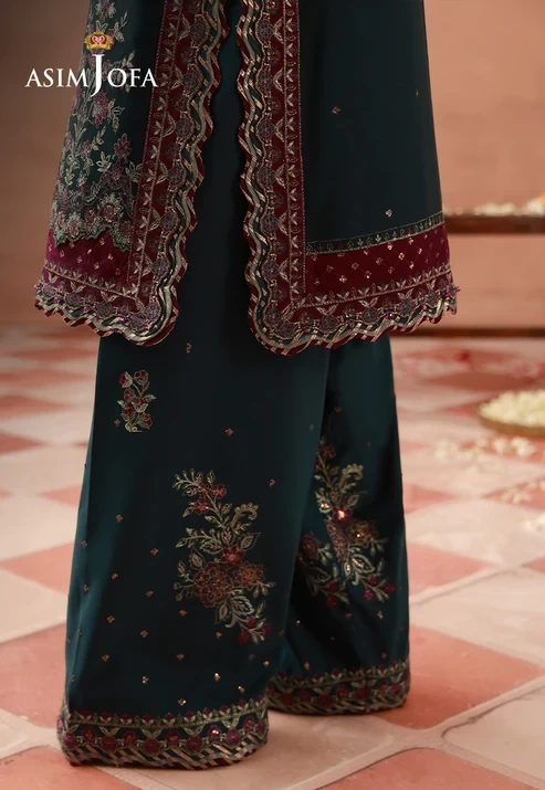 AJULFH-05 Embroidered Chiffon 2 Pcs