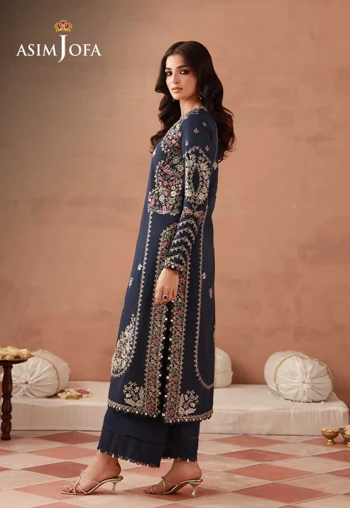 AJULFH-06 Embroidered Twisted Silk 2 Pcs