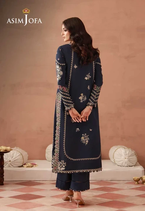 AJULFH-06 Embroidered Twisted Silk 2 Pcs