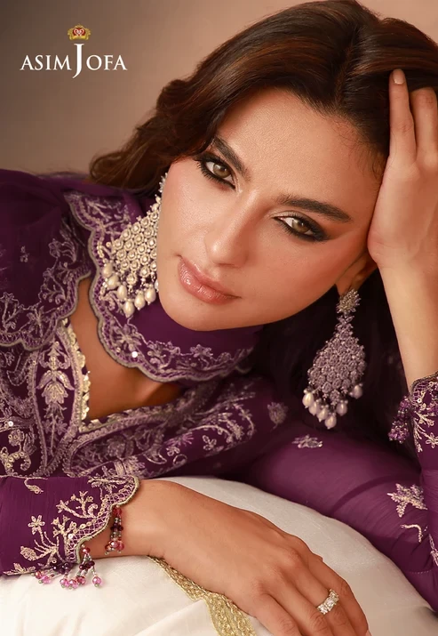 AJULFH-08 Embroidered Chiffon 3 Pcs