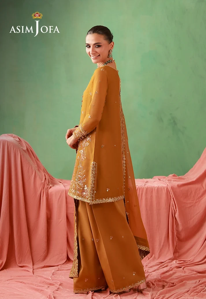 AJULFH-10 Embroidered Chiffon 3 Pcs