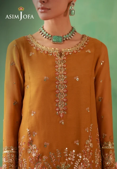 AJULFH-10 Embroidered Chiffon 3 Pcs