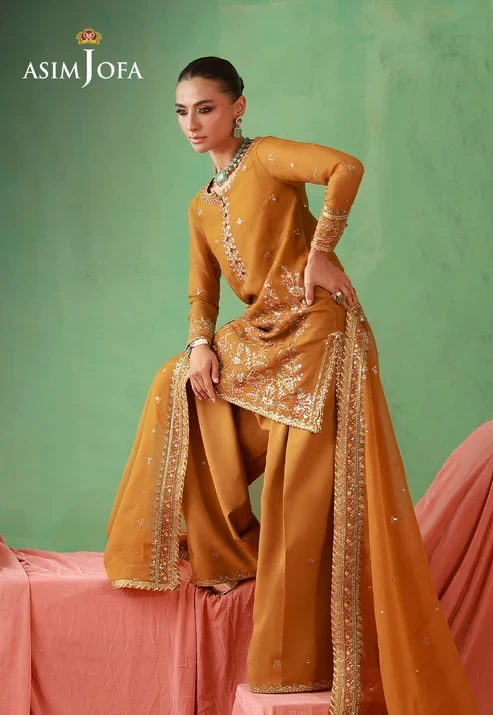 AJULFH-10 Embroidered Chiffon 3 Pcs