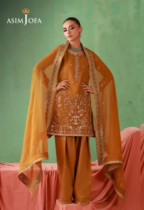 AJULFH-10 Embroidered Chiffon 3 Pcs