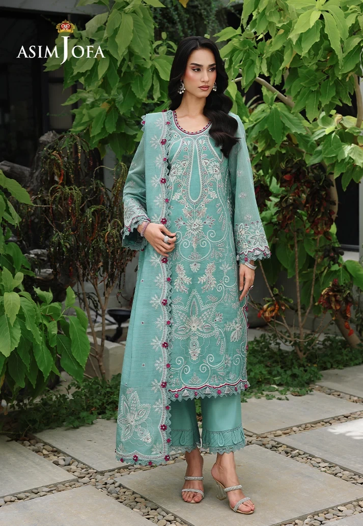 AJULC-09 Embroidered Paper Cotton 3 Pcs