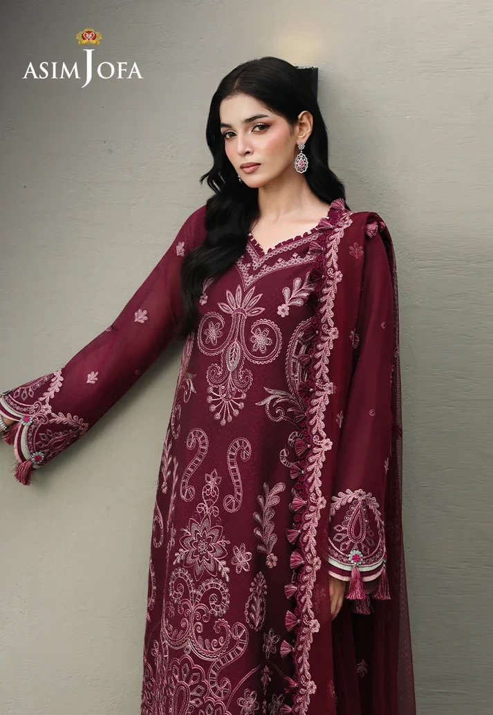 AJULC-10 Embroidered Paper Cotton 3 Pcs
