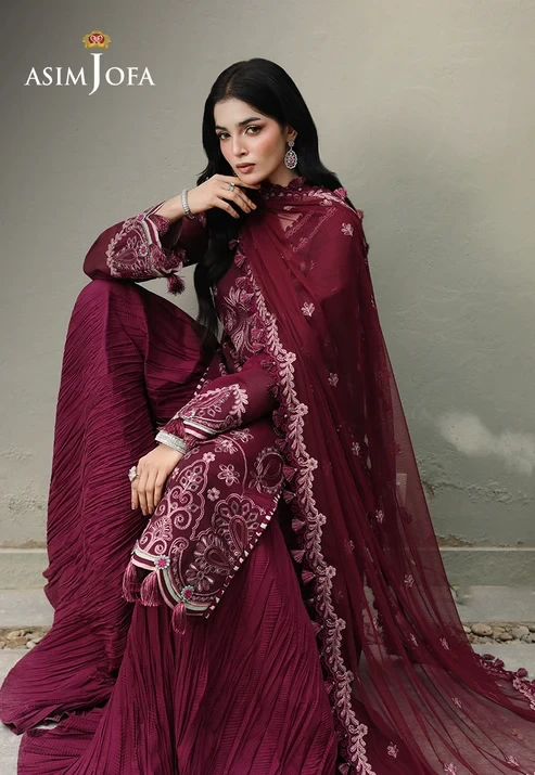 AJULC-10 Embroidered Paper Cotton 3 Pcs