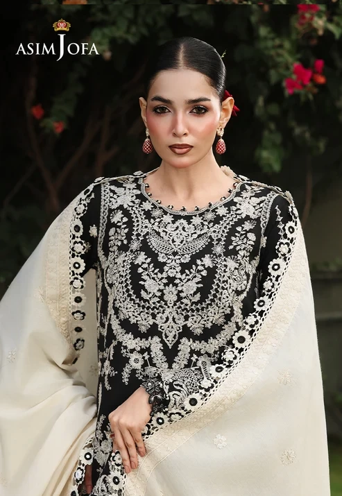 AJULC-01 Embroidered Paper Cotton 3 Pcs