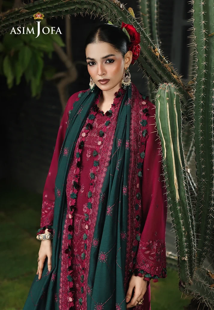 AJULC-04 Embroidered Paper Cotton 3 Pcs
