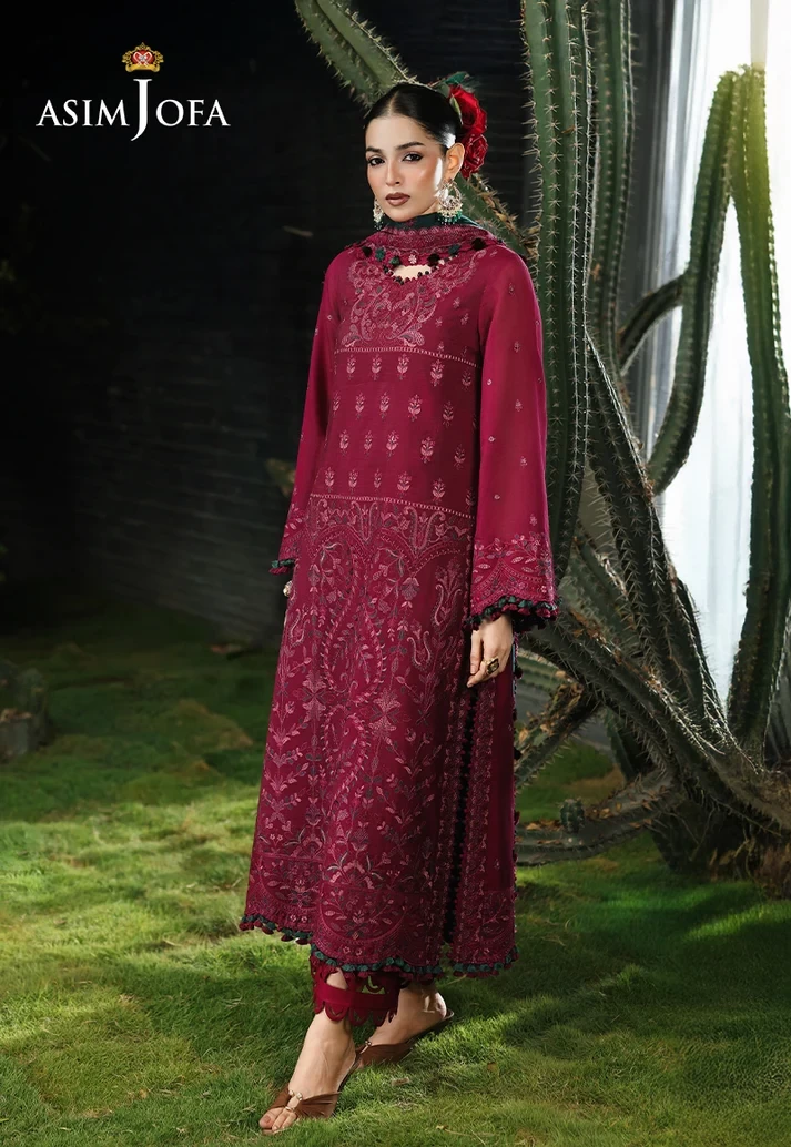 AJULC-04 Embroidered Paper Cotton 3 Pcs