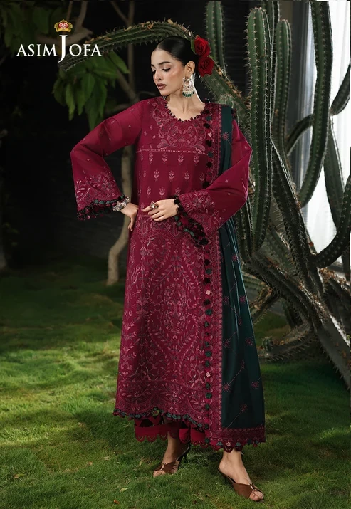 AJULC-04 Embroidered Paper Cotton 3 Pcs