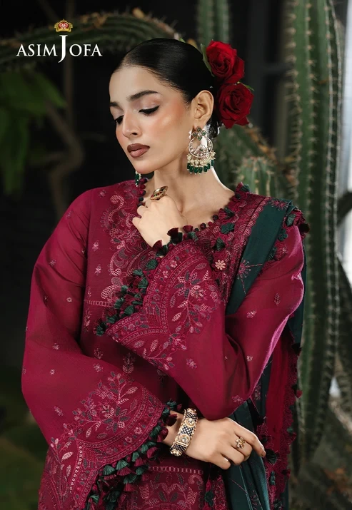 AJULC-04 Embroidered Paper Cotton 3 Pcs