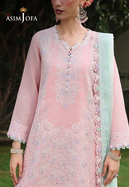 AJULC-06 Embroidered Paper Cotton 3 Pcs