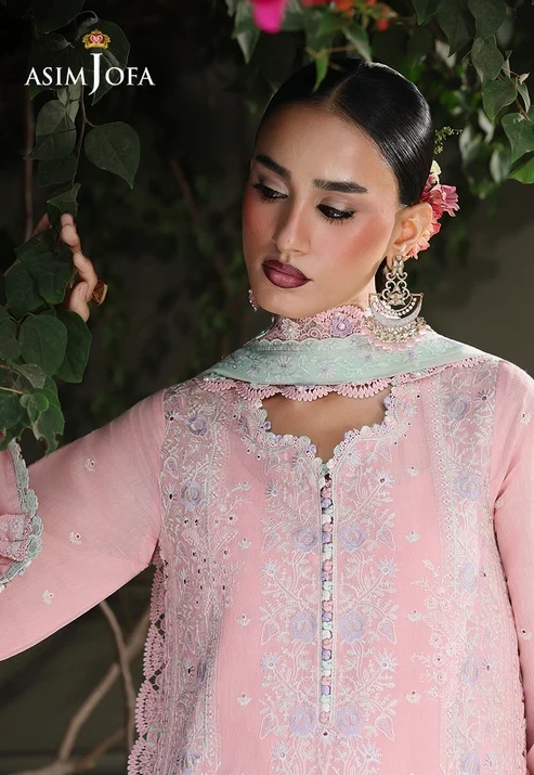 AJULC-06 Embroidered Paper Cotton 3 Pcs