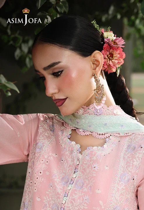 AJULC-06 Embroidered Paper Cotton 3 Pcs