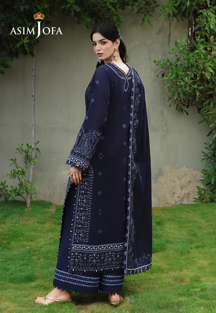 AJULC-07 Embroidered Paper Cotton 3 Pcs