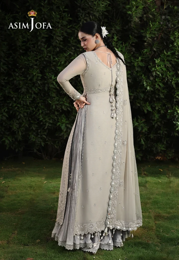 AJULC-08 Embroidered Chiffon 3 Pcs