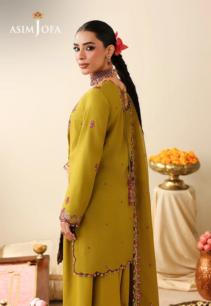 AJULIH-07 Embroidered Boski Silk 3 Pcs