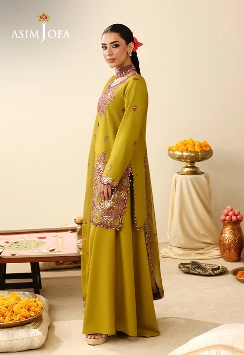 AJULIH-07 Embroidered Boski Silk 3 Pcs